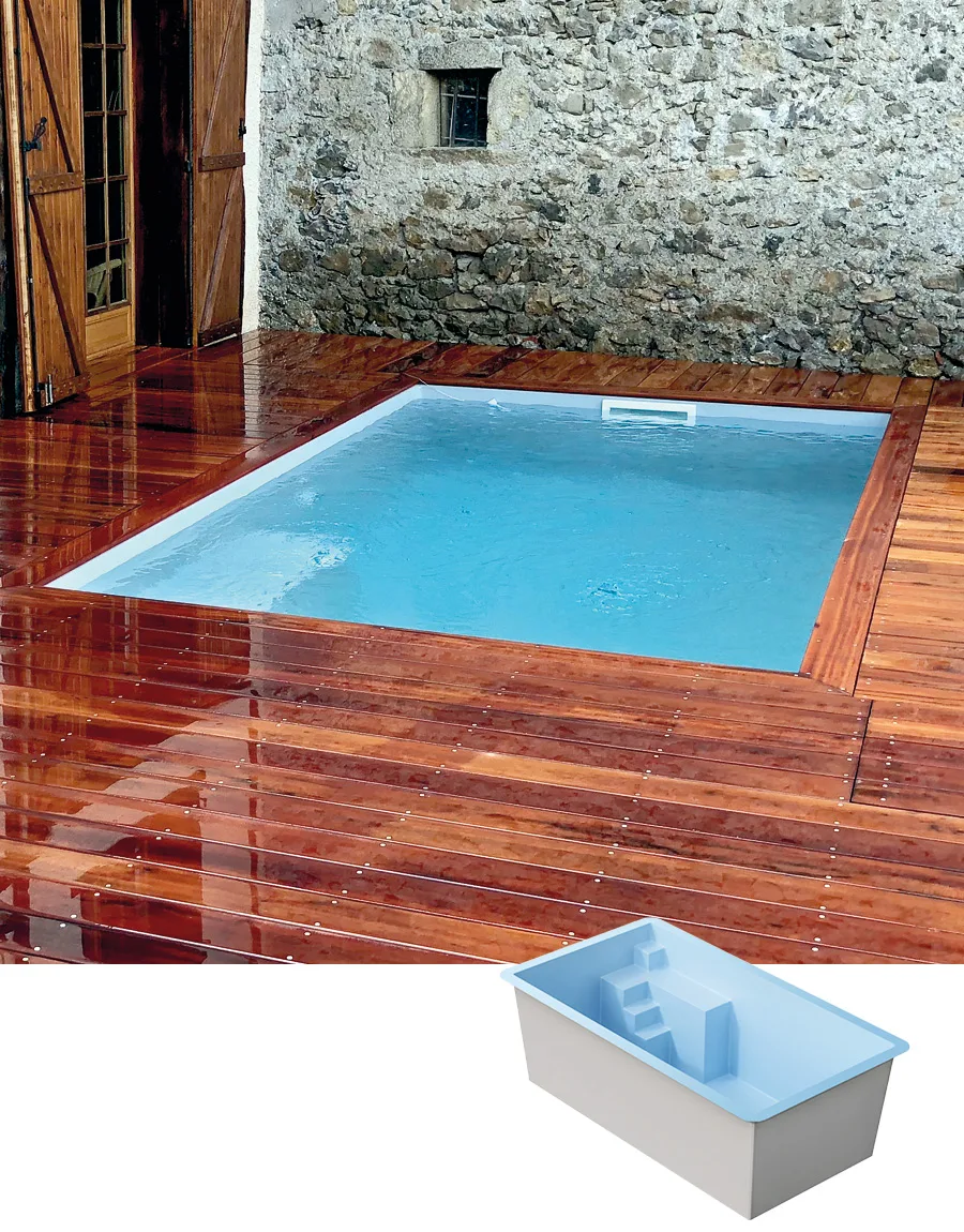 Piscine coque baie lava