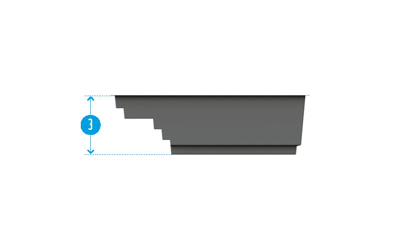 Schéma en coupe de la piscine Extra 45, fond plat de 1,40 m.