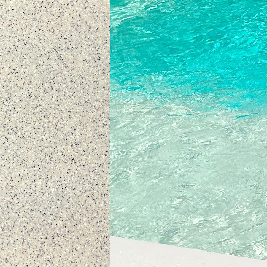 Zoom sur la texture carbone Pure Roccapina pour une piscine au caractère sauvage.